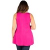 24seven Comfort Apparel Plus Size Sleeveless Tunic Tank Top - 3 of 3