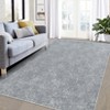 Contemporary Abstract Chenille Rug, Foldable, Non-Slip, Kid & Pet Friendly, Washable and Durable for Busy Areas - 4 of 4
