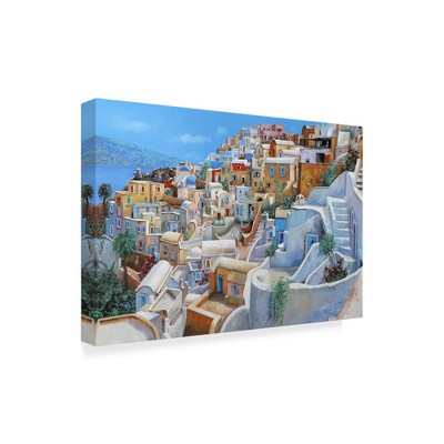 Trademark Fine Art -Guido Borelli 'Santorini a Colori' Canvas Art