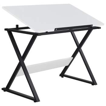 Yaheetech Minimalist Drafting Table For Artists Basic Drawing Deck White