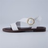 CUSHIONAIRE Lisbon Strappy Flat Sandals for Women 2025 with Adjustable Ankle Strap and Stylish Bold Buckle Accent Dressy Sandals - 2 of 4