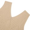 Womens Summer Sleeveless Knit Tops Ribbed V Neck Pullover Sweater Tank Tops Crochet Lightweight Sweater Vest Pointelle Knit Sweater Tops - 2 of 4