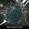 Vena iP56 Water Resistant AirTag Keychain Holder Case with Key Ring, 360° Full Protection Cover Airtag Holder for Dog Collar, Backpack - Green - 2 of 4