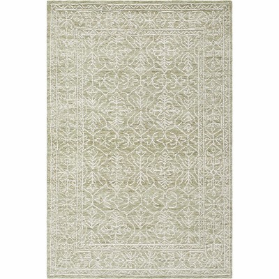 Hauteloom Yadid Green Wool Area Rug