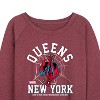 Women's - Marvel - Spider-man Collegiate Lightweight French Terry Wide Neck Long Sleeve Shirt - 2 of 4