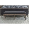 TiramisuBest Grey and Oak Tufted Bench, Grey Fabric Entryway Bench, 50.0"L x 18.0"W x 17.0"H - 2 of 4