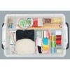 JEJ Astage Stackable Partitioned Containers Single Tier Multipurpose Storage with Movable Dividers Clear - 2 of 4