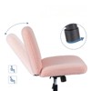 FONTOI Task and Office Chairs, Office Chair with Cross-Leg and Adjustable Height, Armless Swivel for Home Office, Pink, 25.9"*35"*25.5" - 4 of 4