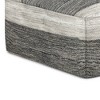 Buchanan Square Woven PET Polyester Pouf Gray/White - WyndenHall: Upholstered Footrest, No Assembly Required - 3 of 4