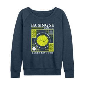 Women's - Avatar: The Last Airbender - Ba Sing Se Cabbages Lightweight French Terry Wide Neck Long Sleeve Shirt - 1 of 4