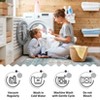 8x10 Washable Rug Non Slip Vintage Rug Foldable Indoor Carpet Ultra-Soft Retro Medallion Distressed Floor Cover - 4 of 4