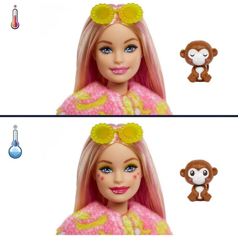 Barbie Cutie Reveal Jungle Series Monkey Doll, 4 of 8