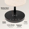 Excello Brands Wellness Series 5-Touch Fabric Shade LED Desk Lamp, 14", Black - 3 of 4
