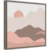 16" x 16" Mountainous II Pink by Sara Zieve Miller Framed Wall Canvas - Amanti Art: Hand-Stretched, Lithograph Print, Modern Decor - 2 of 4