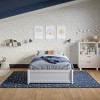 AFI Furnishings Barcelona Twin Panel Platform Bed with Twin Trundle, White - 3 of 4