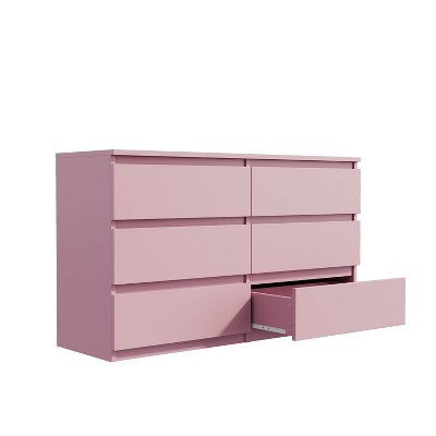 NicBex 6 Drawer Dresser for Bedroom,Modern Style Drawers with Free Handle,Dressers for Kids Room,Living Room,Entry and Hallway