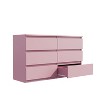 NicBex 6 Drawers Dresser Tall Dresser Chests of Drawers Closet Organizers and Storage Dresser for Closet for Bedroom, Living Room - 3 of 4