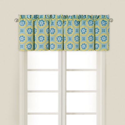 C&F Home Delilah Blue Cotton Valance Window Treatment