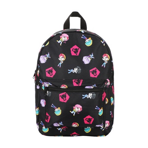 Рюкзак KPop Demon Hunters Chibi Saja All-Over Print 16.5" Adult Black Quick Turn