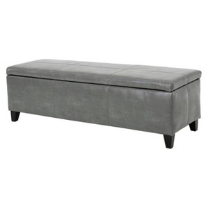 Lucinda Faux Leather Storage Ottoman Bench - Christopher Knight Home - 1 of 4