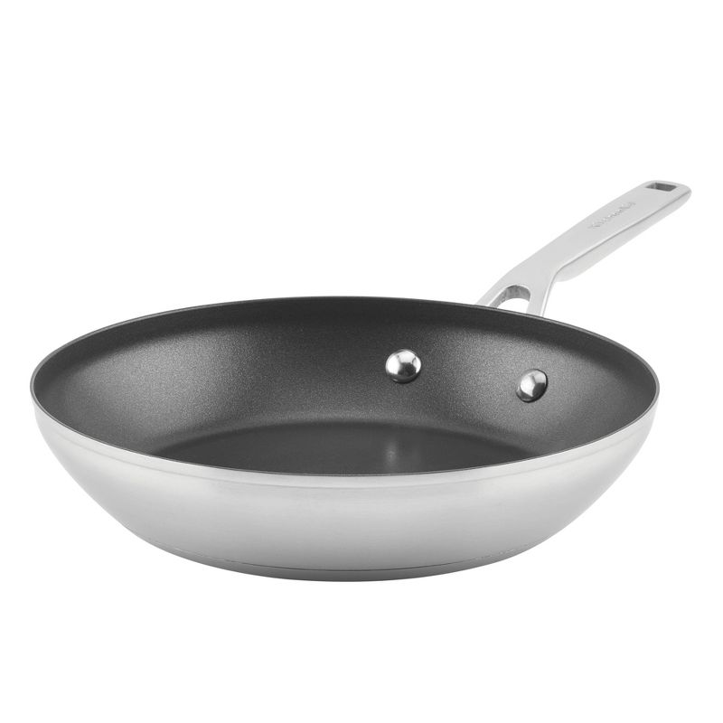 KitchenAid 3-Ply Base Stainless Steel 9.5&#34; Nonstick Frying Pan, 1 of 16