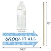Big Dot of Happiness Funny Blue Snowflakes - Winter Holiday Party Photo Booth Props Kit - 10 Piece - 3 of 4