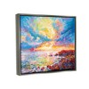 Stupell Industries Mediterranean Sunset Ocean Coast Black Framed Floater Canvas Wall Art - 3 of 4