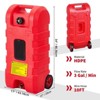 15 Gallon Gas Can with Manual Transfer Pump & 10 FT Hose, Portable Fuel Tank with Wheels & Carry Handle, Leak-Proof Heavy Duty Gas Caddy - 2 of 4