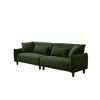 97'' Teddy Velvet Modern 3-Seater Sofa with 4 Pillows and Solid Wood Frame - 4 of 4