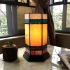 Chloe Lighting Chester Tiffany-glass Accent Pedestal 1 Light Table Lamp 14 Inch Tall - 2 of 4