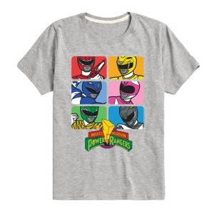 Boys' - Power Rangers - Character Group Block Short Sleeve Graphic T-Shirt - 1 of 4