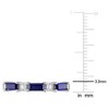EVERLY JEWELRY | Sterling Silver 1 3/8 CT TGW Created Blue Sapphire Created White Sapphire Fashion Ring - 4 of 4