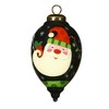 HomeRoots Santa in Holiday Lights Hand Painted Mouth Blown Glass Ornament - 3 of 4