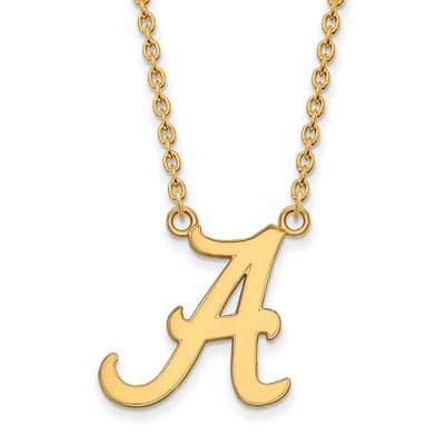 Black Bow Jewelry 10k Yellow Gold Alabama Crimson Tide NCAA Necklace 18 Inch