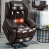 CLIHOME Dual Motor Infinite Position Electric Genuine Leather Power Lift Recliner Chair with 8-Point Vibration Massage & Lumbar Heating - 2 of 4