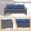 Gymojoy 5 Pieces Outdoor Patio Sofa Swivel Chair with Ottoman Set - 4 of 4