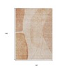 Terra Cotta Orange And Copper Abstract Washable Indoor Outdoor Area Rug - 3 of 4