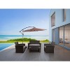 WestinTrends 4 Piece Outdoor Wicker Rattan Conversation Sofa set with Coffee table - 2 of 4