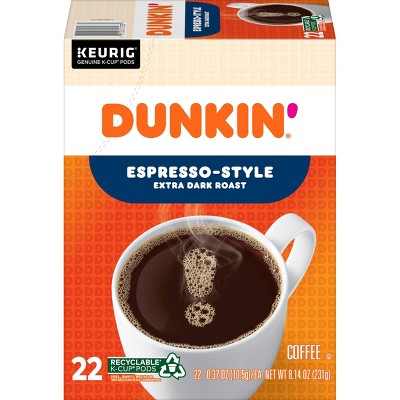 Dunkin' Donuts Expresso Dark Roast Coffee - Keurig K-Cup Pods - 22ct