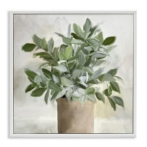 Stupell Industries Lush Green House Plant Leaves Detailed Painting, 17" x 17" - 1 of 4