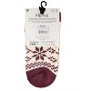 Memoi Women's Snowflake Fairisle Cozy Warm Thermal Crew Socks Mauve 9-11 - 4 of 4