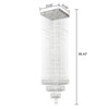 LLHZSY 8-Lights Crystal Raindrop Chandelier for High Ceiling Spiral Staircase - W23 3/5" - 2 of 4