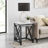 Square Marble Finish Nesting Side Table Set - Danya B. - 3 of 4