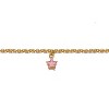 Guili Delicate 14K Gold Plated Pink Enamel Lucky Star Drop Charm Bracelet – Whimsical, Charming Design for a Touch of Luck and Elegance - 3 of 3