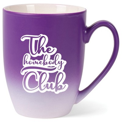 Elanze Designs 12 Ounce Ceramic Decorative Laser Engraved Giftable Novelty Tea Coffee Cup Mug Purple and White The Homebody Club