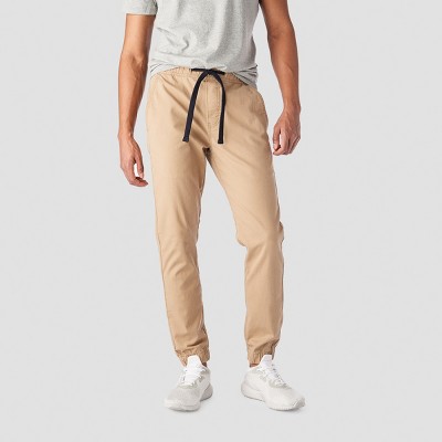 mens twill jogger shorts