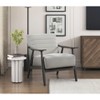 Casual Transitional Accent Chair 1pc Blue Fabric Upholstery Dark Gray Frame Solid Wood Living Room Furniture - 2 of 4