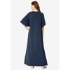Roaman's Women's Plus Size Keyhole Hi-Low Midi Dress - 3 of 4