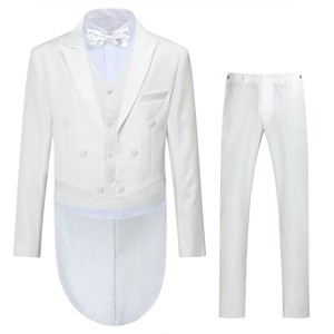 Cloudstyle Men's Tailcoat Formal Slim Fit 3-Piece Suit Dinner Jacket Swallow-Tailed Coat - 1 of 4