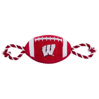 NCAA Wisconsin Badgers Nylon Football Dog Toy